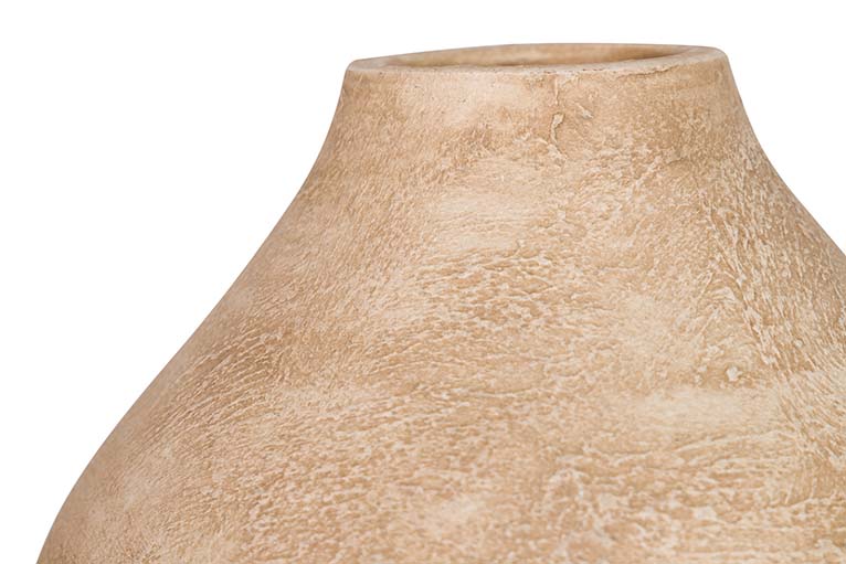 Vaso ceramico beige 26x26x30 cm