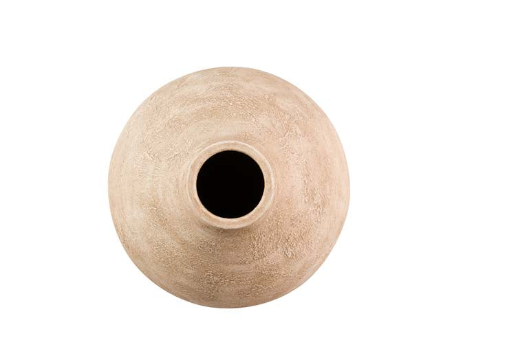Vaso ceramico beige 26x26x30 cm