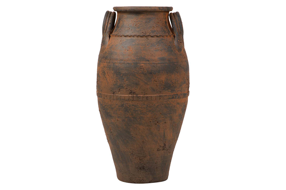 Céramica Marron Flower 40x40x70 cm