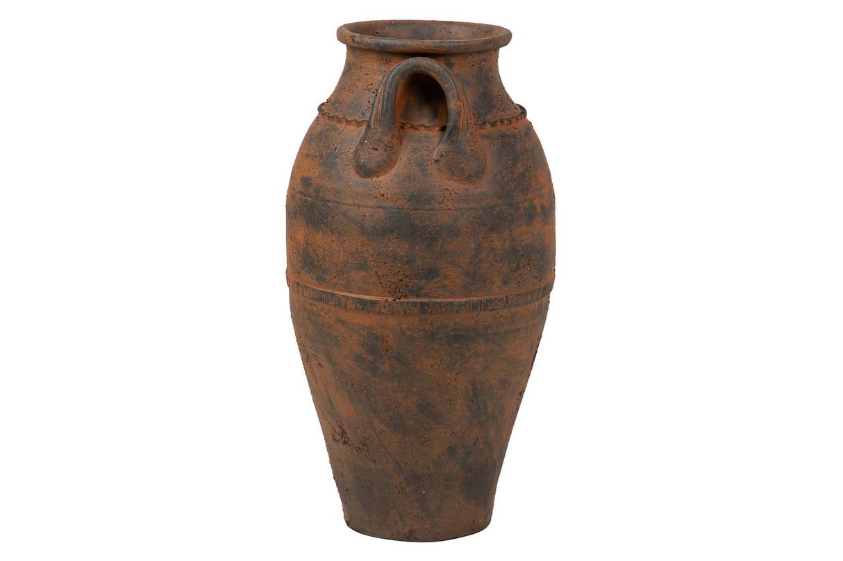 Céramica Marron Flower 40x40x70 cm