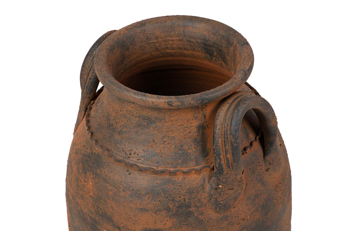 Céramica Marron Flower 40x40x70 cm