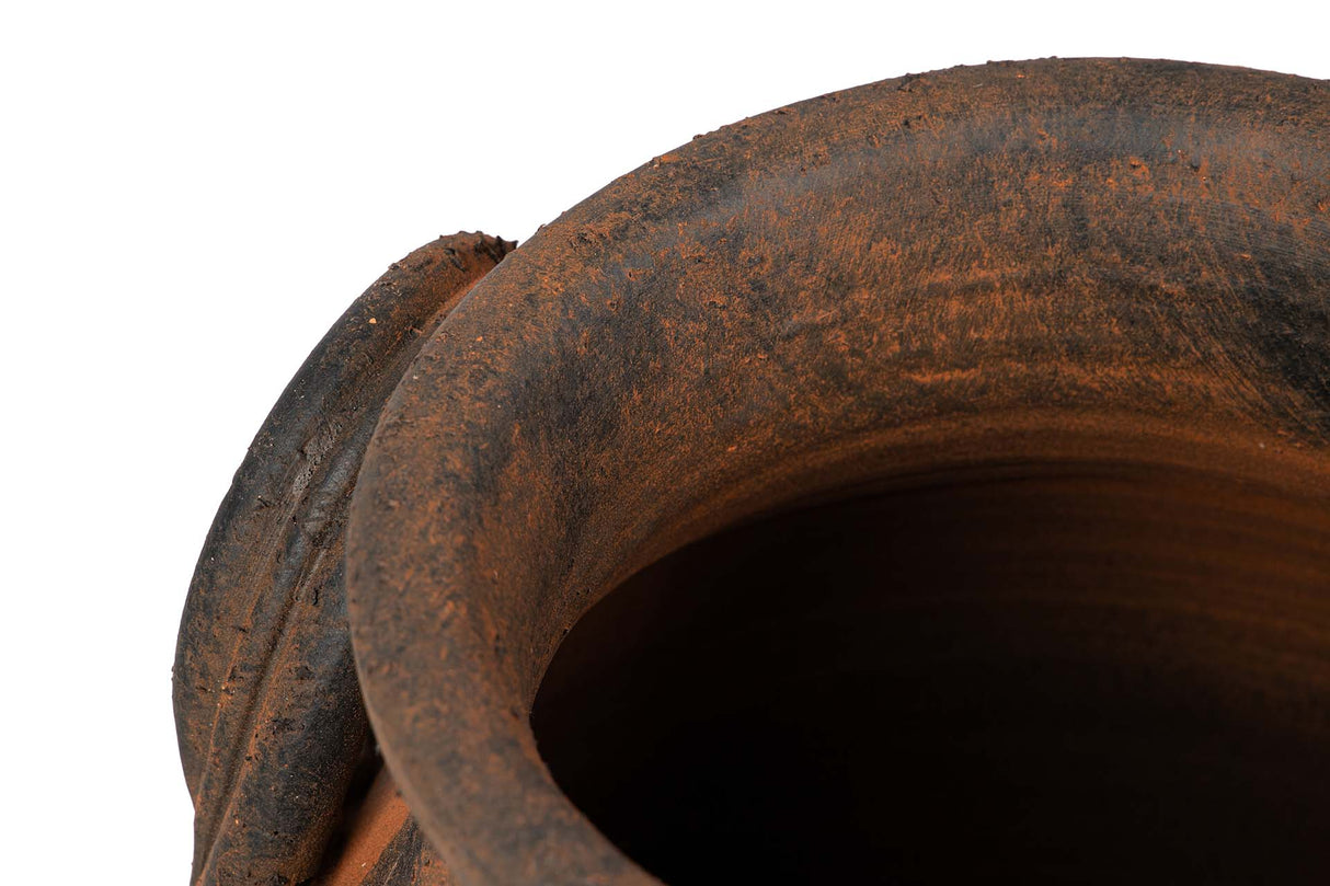 Céramica Marron Flower 40x40x70 cm