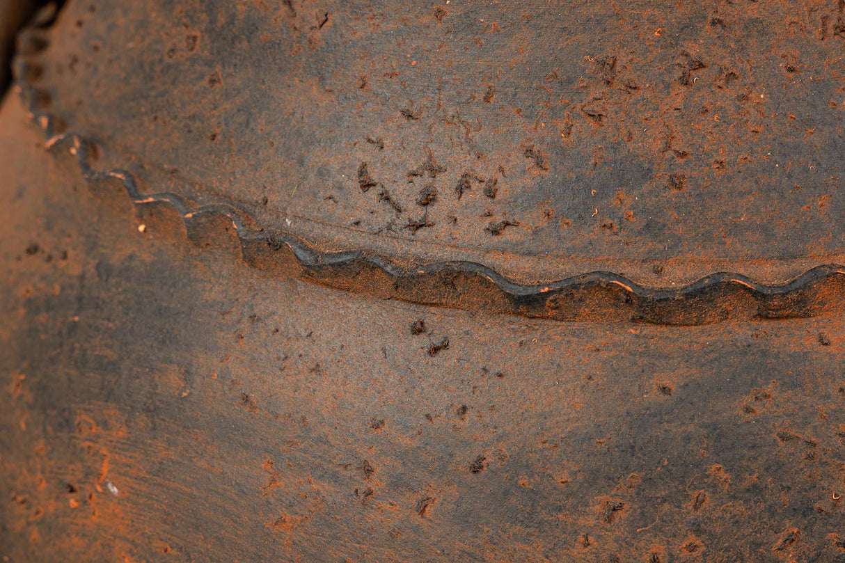 Céramica Marron Flower 40x40x70 cm