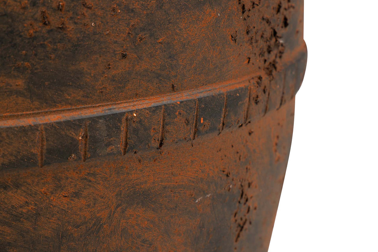 Céramica Marron Flower 40x40x70 cm