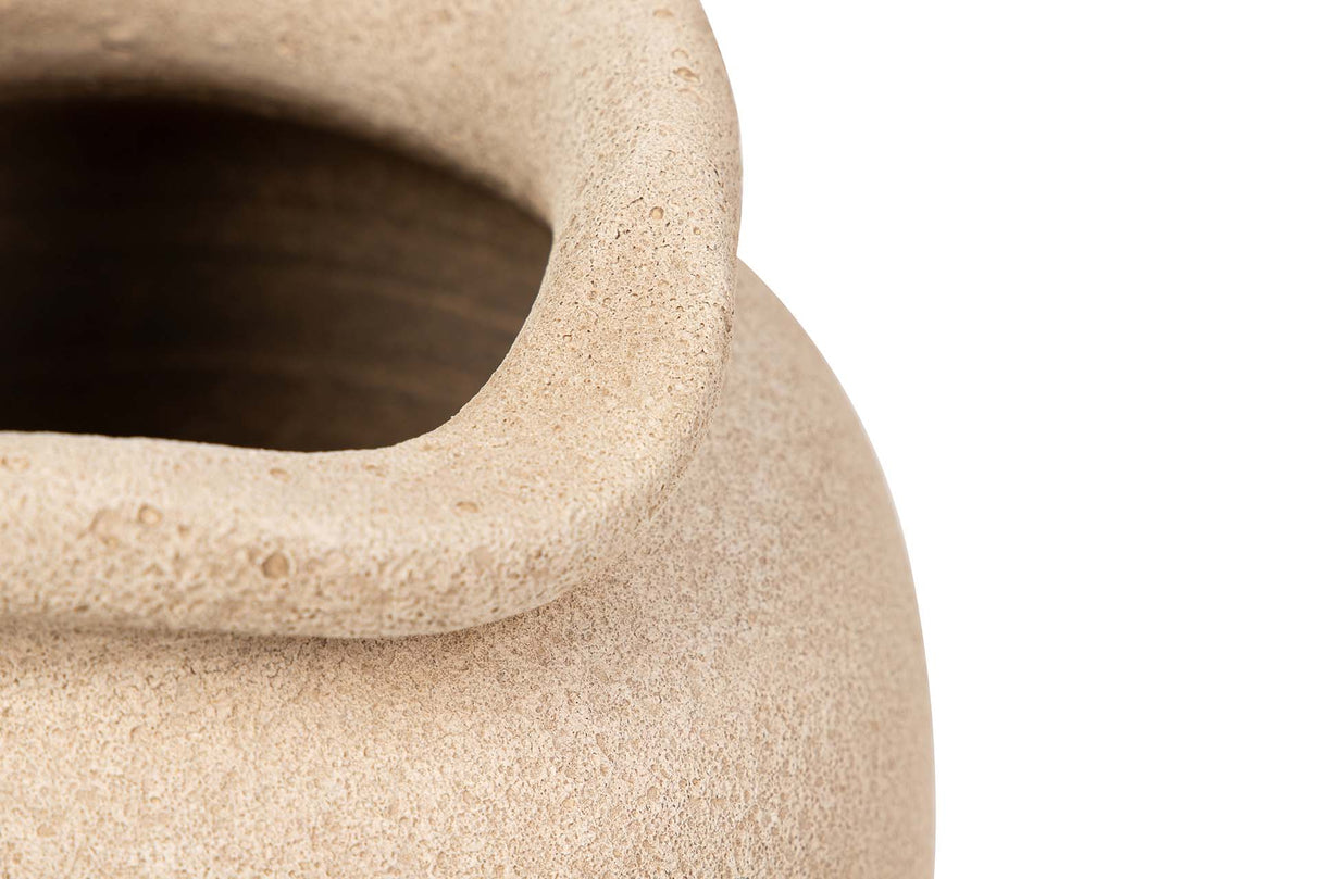 Céramica Marron Flower 22x22x30 cm