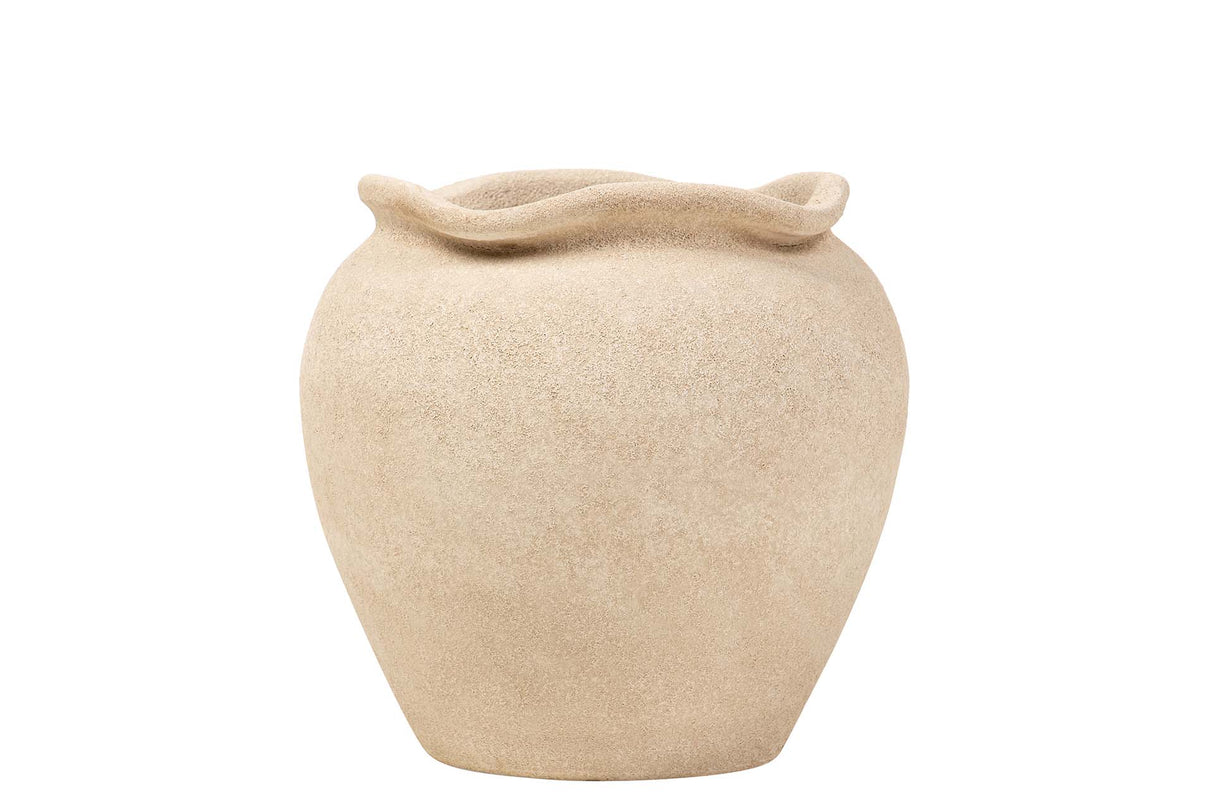 Macétero en céramique marron 31x31x28 cm