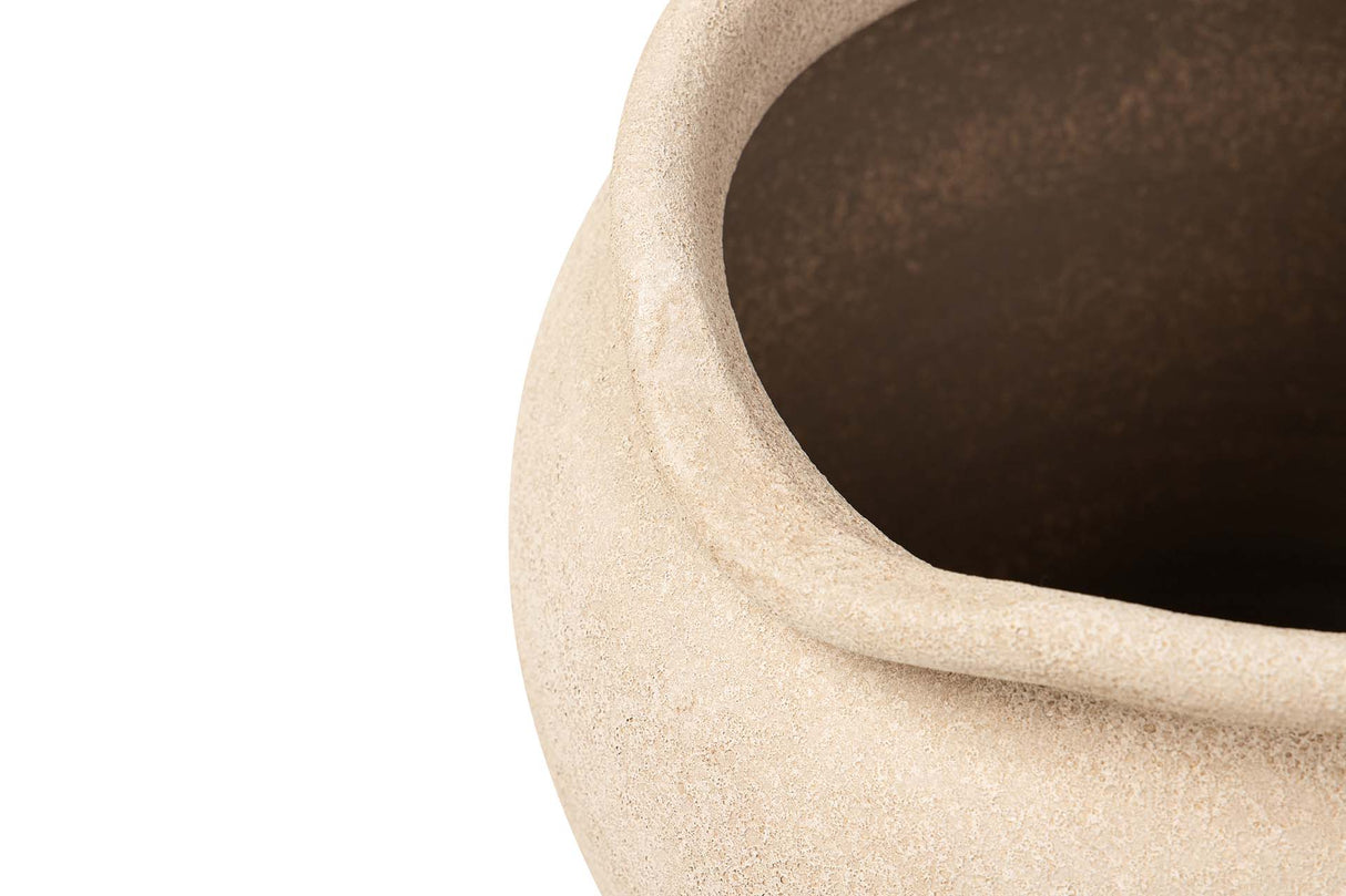 Macétero en céramique marron 31x31x28 cm