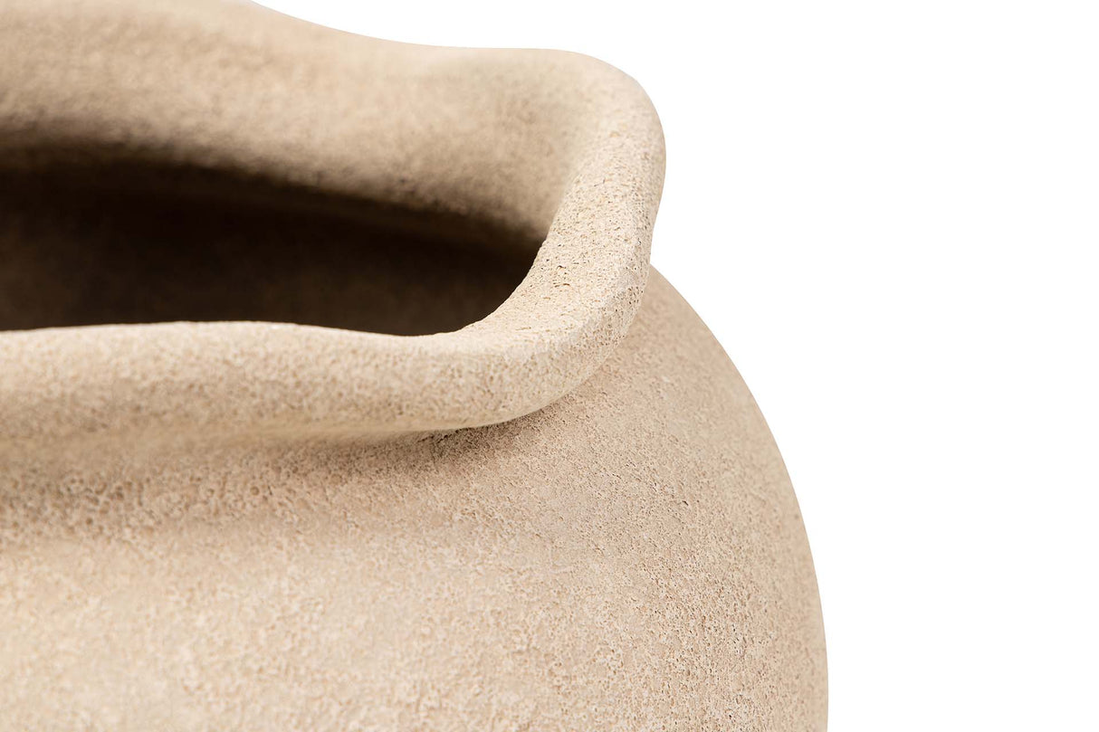 Macétero en céramique marron 31x31x28 cm