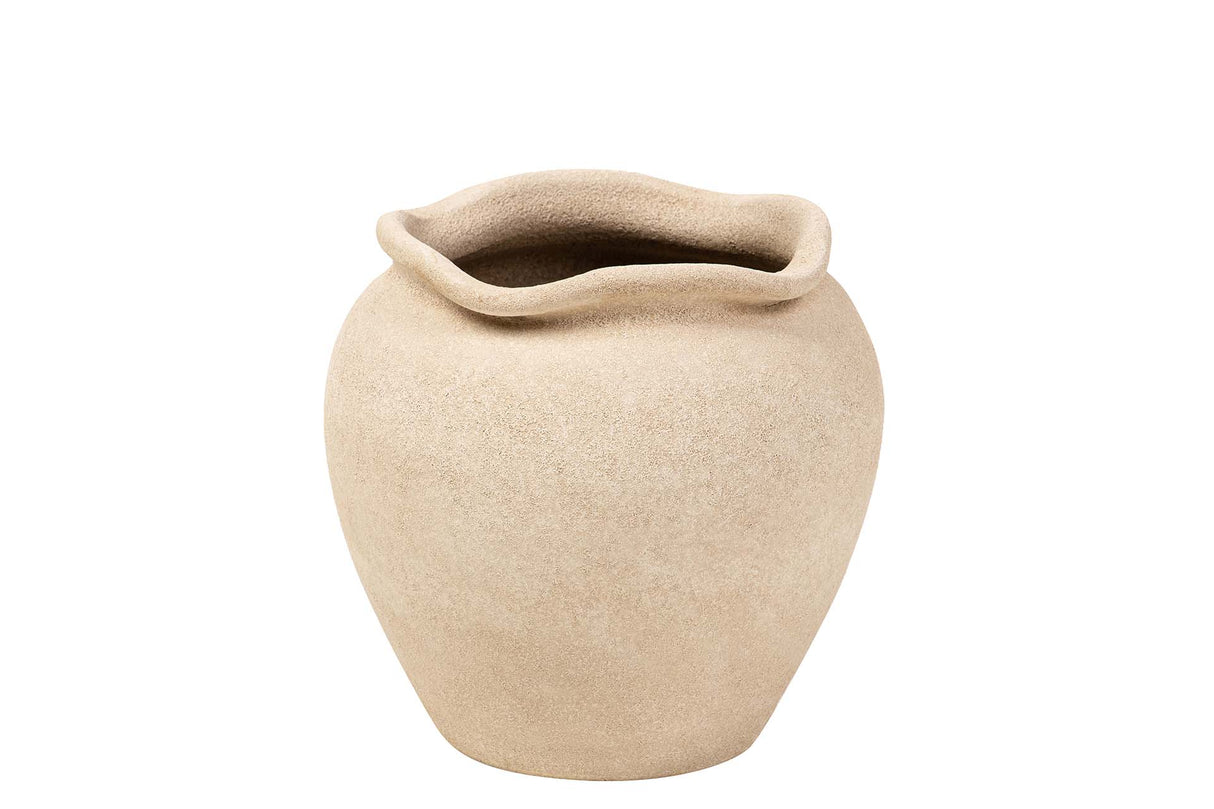 Macétero en céramique marron 31x31x28 cm