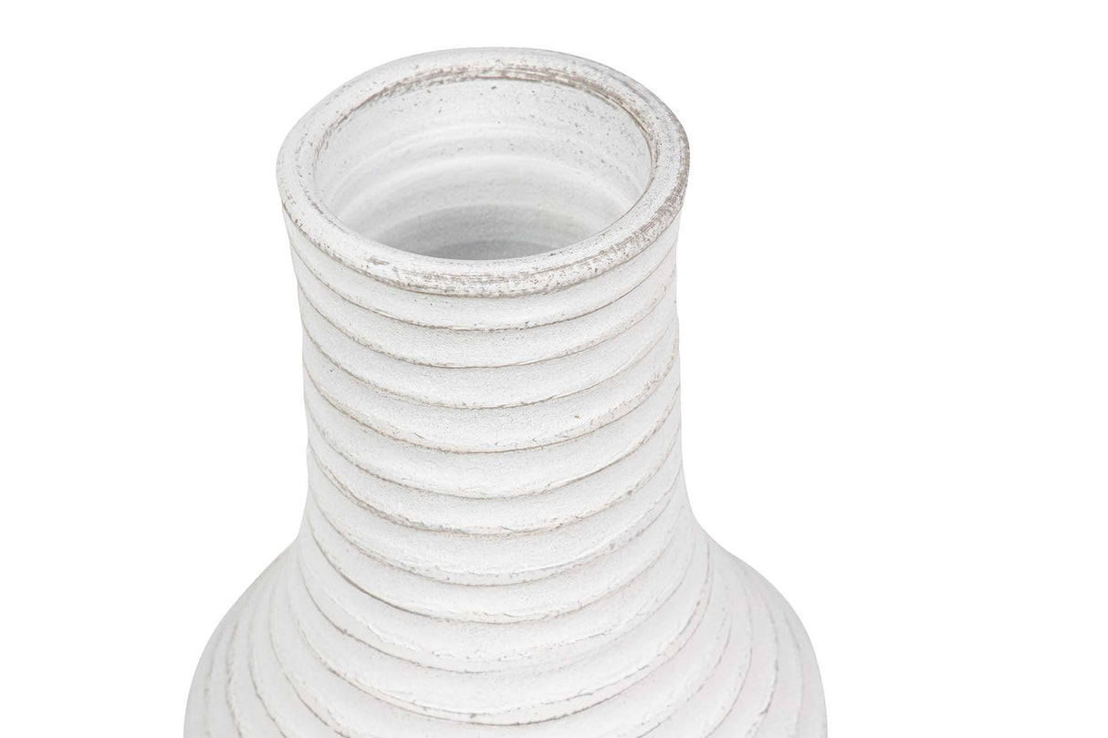 Weiße Keramikvase 21x21x60 cm