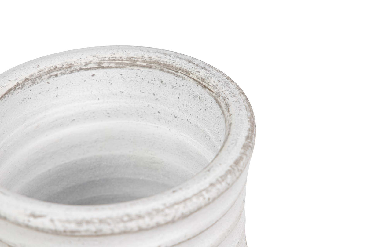 Weiße Keramikvase 21x21x60 cm