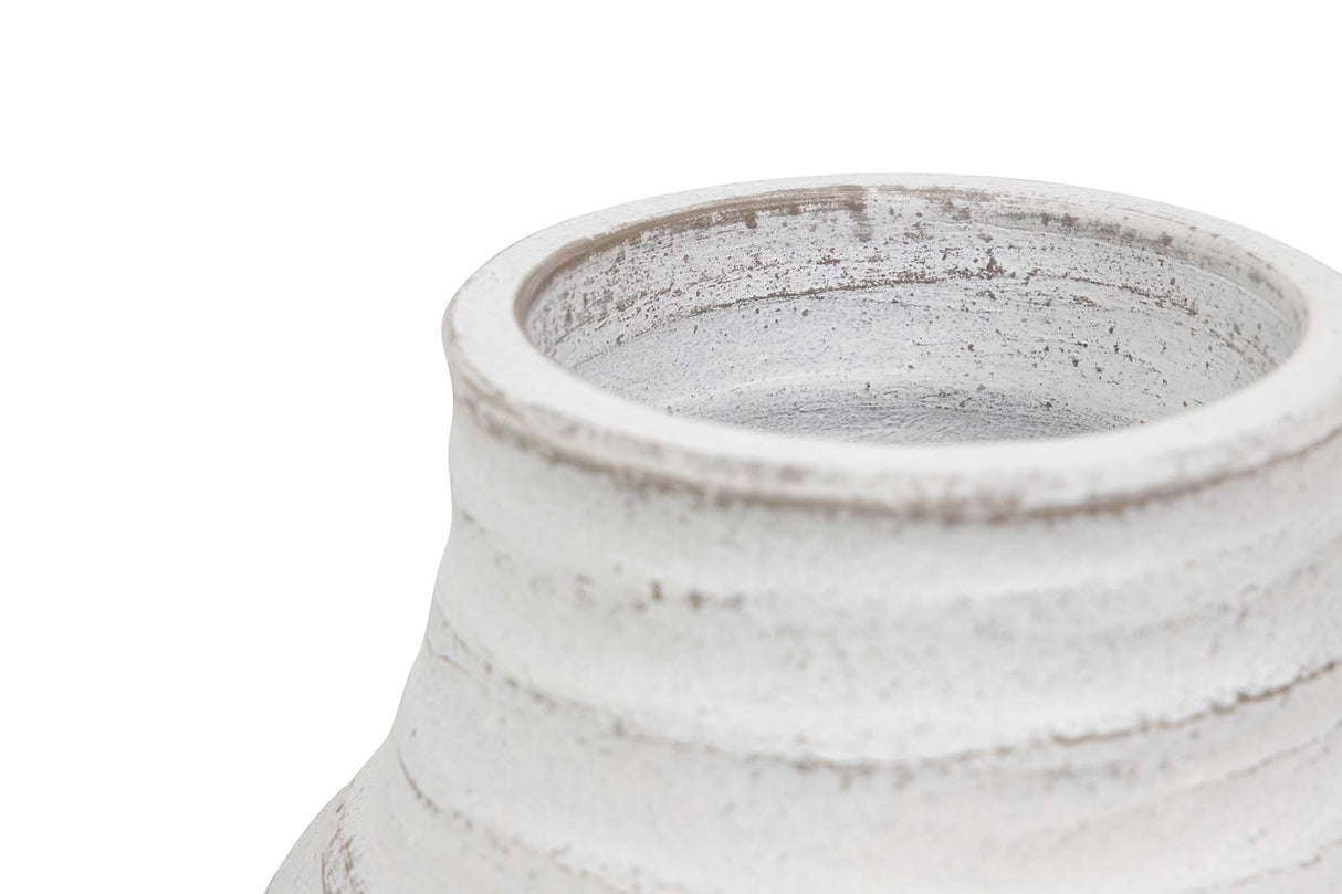 Weißer Keramik Florero 21x21x30 cm