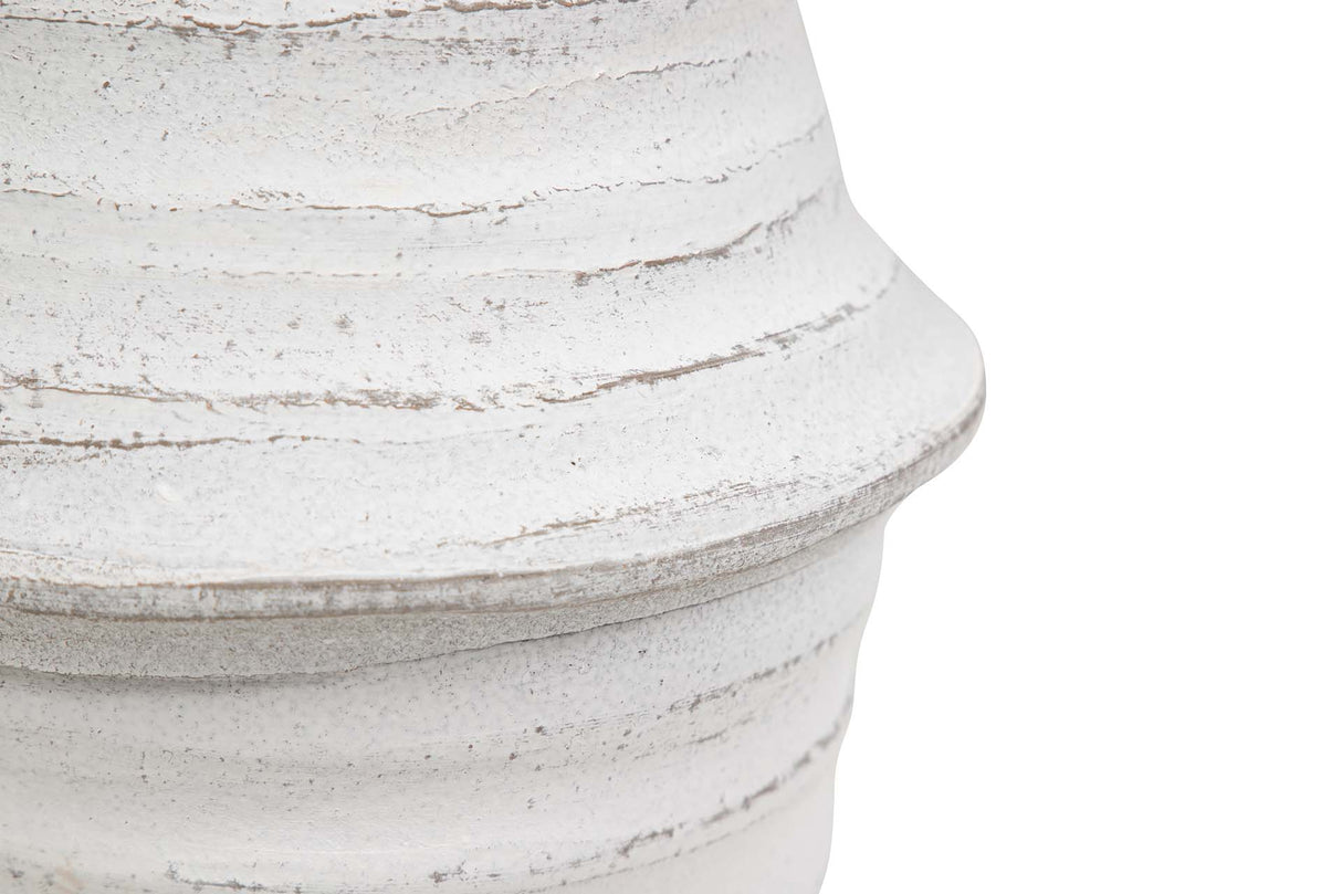 Weißer Keramik Florero 21x21x30 cm