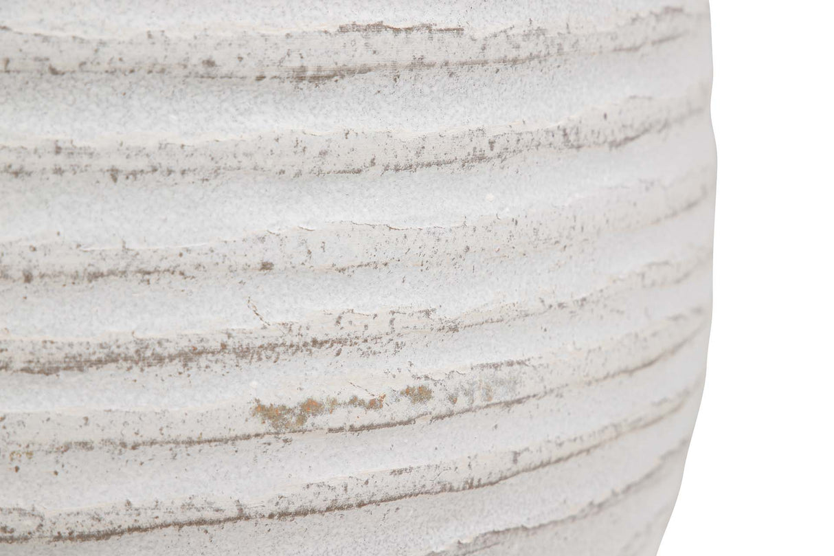 Pot en céramique blanc 39x39x38 cm