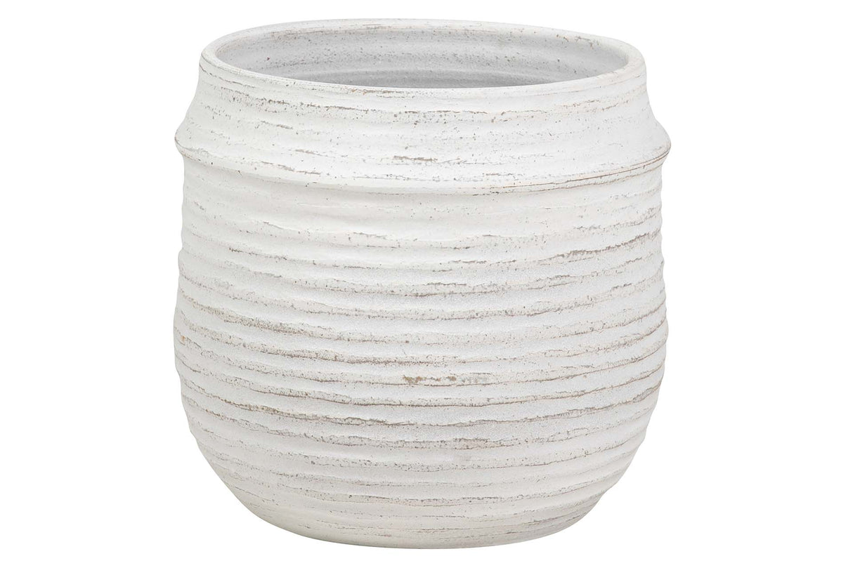 Pot en céramique blanc 39x39x38 cm