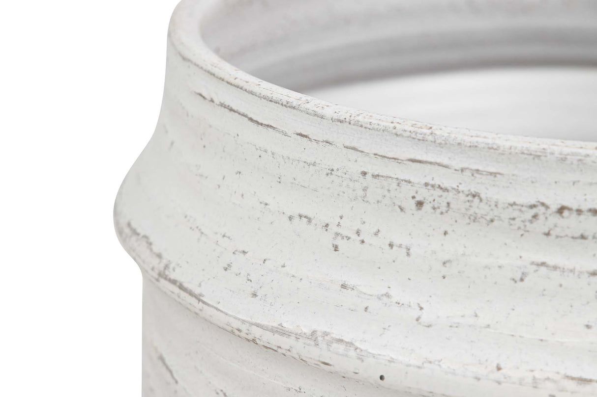 Pot en céramique blanc 34x34x33 cm