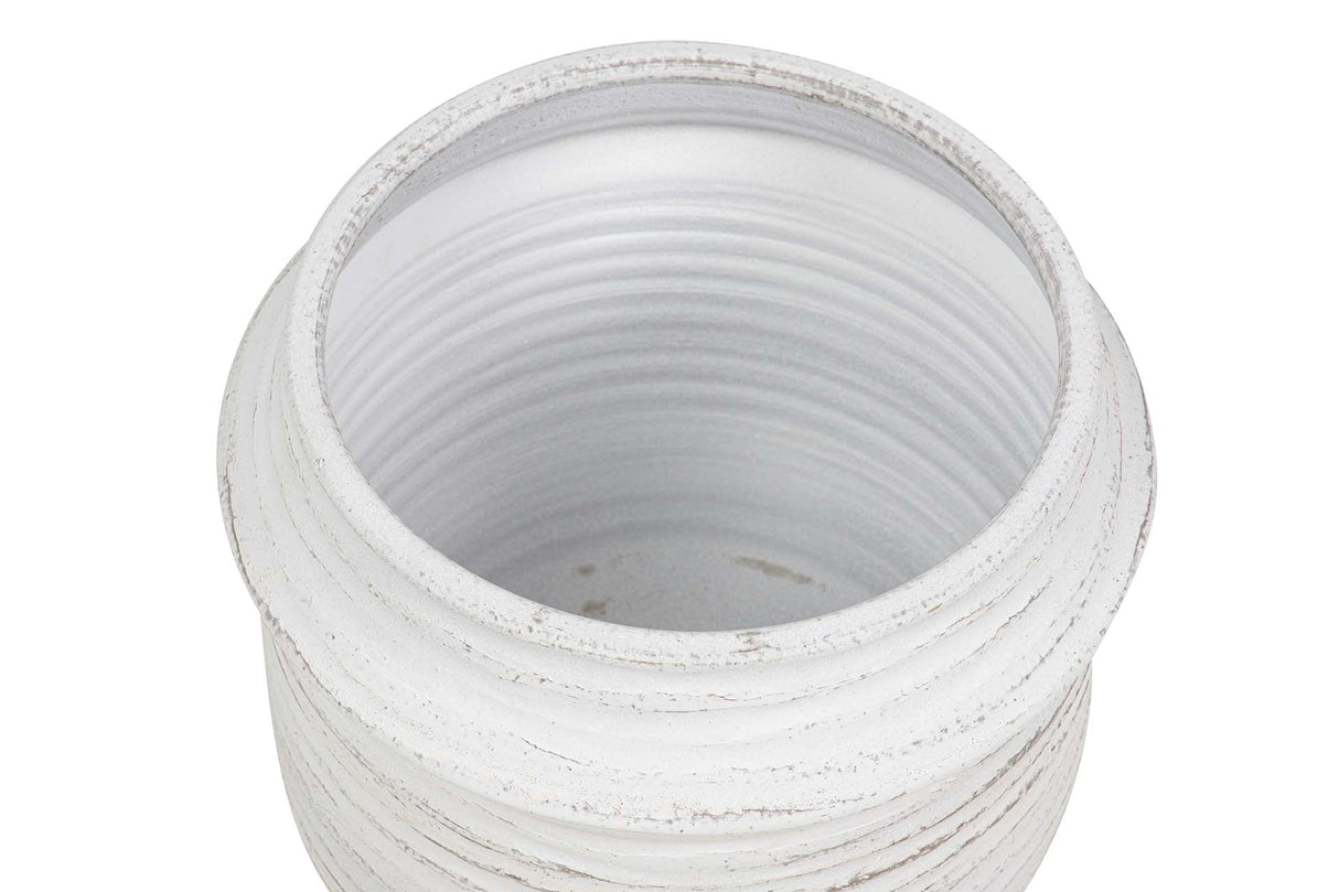 Pottage en céramique blanc 31x31x28 cm