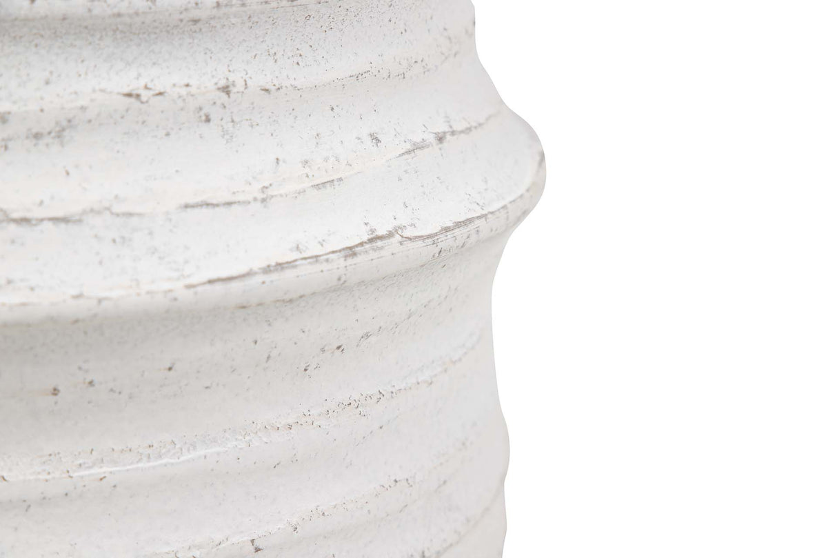 Maceter en céramique blanc 23x23x19 cm