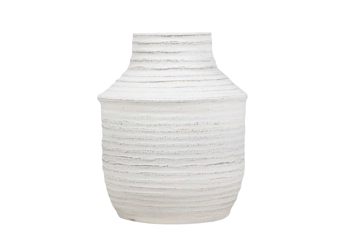 Weiße Keramikvase 35x35x40 cm