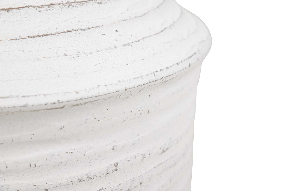 Weiße Keramikvase 35x35x40 cm