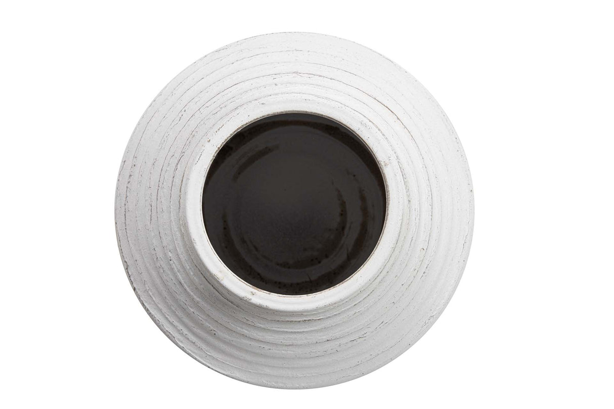 Weiße Keramikvase 35x35x40 cm