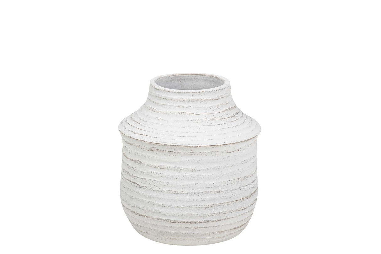 Blanco Ceramic Florero 28x28x30 cm