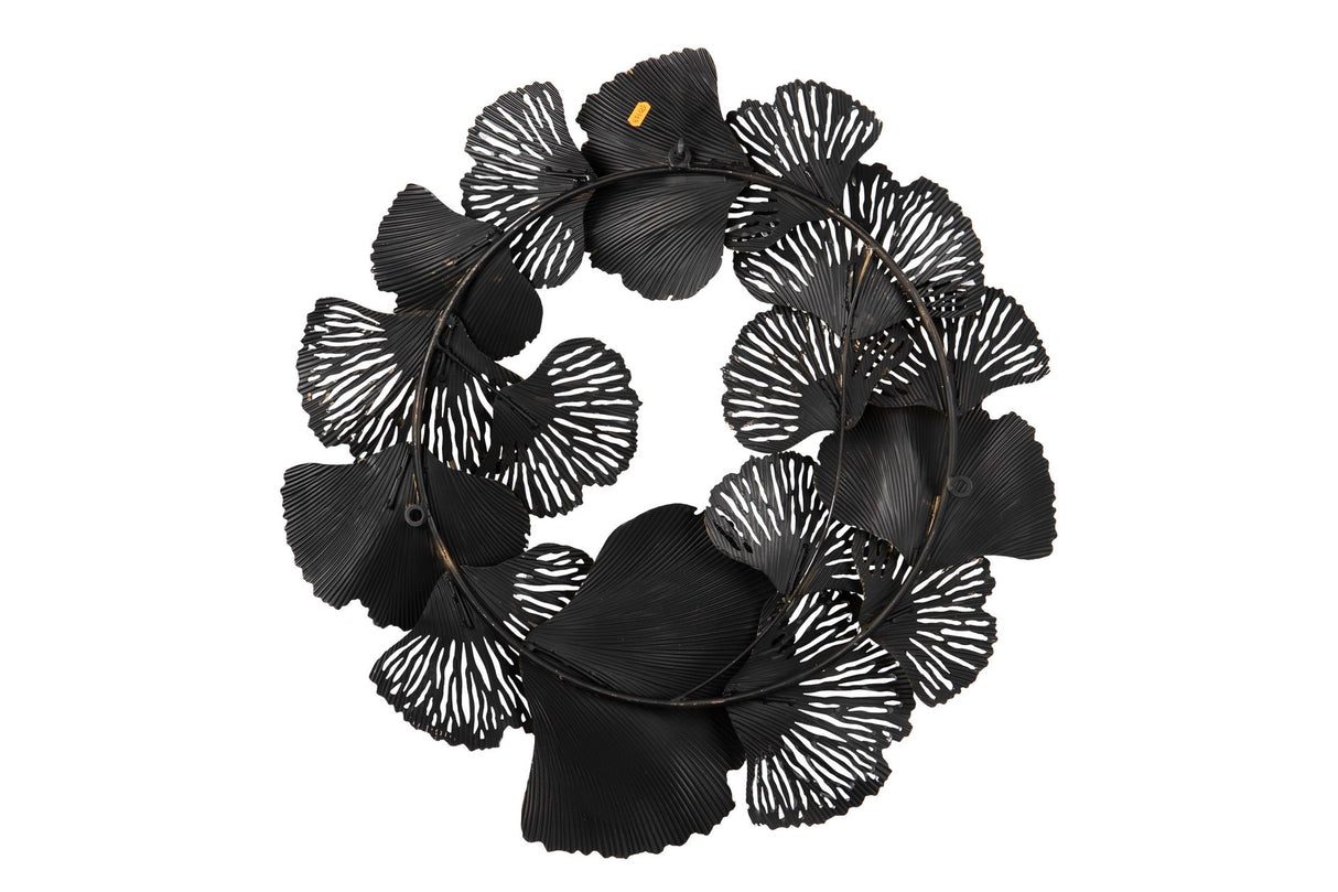 Ornamento de parede de metal 75x9x72 cm