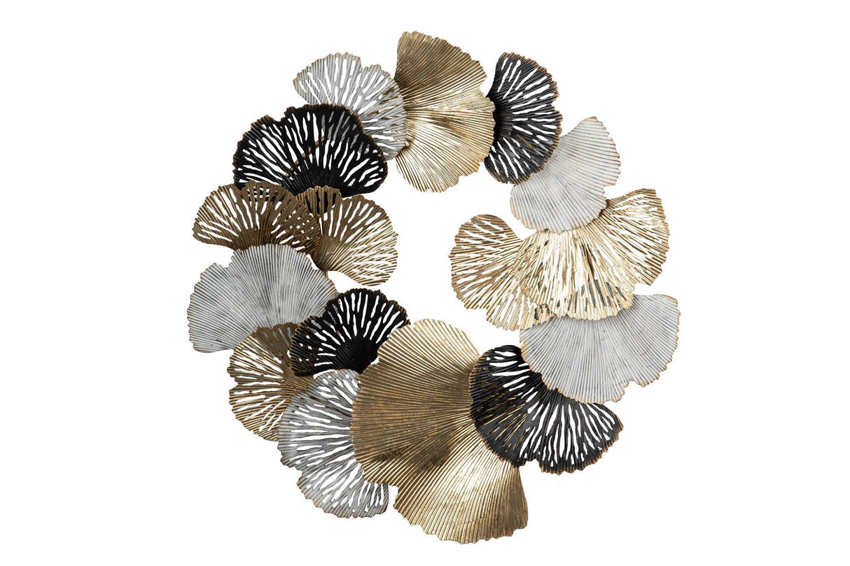 Ornamento de parede de metal 75x9x72 cm