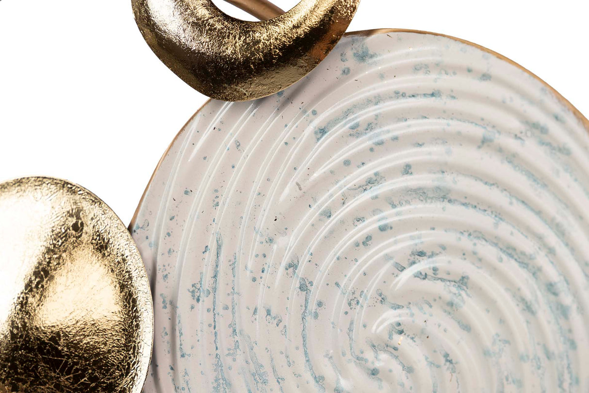 Ornamento de parede de metal 83x10x78 cm