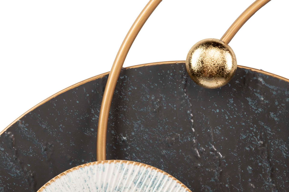 Ornamento de parede de metal 83x10x78 cm