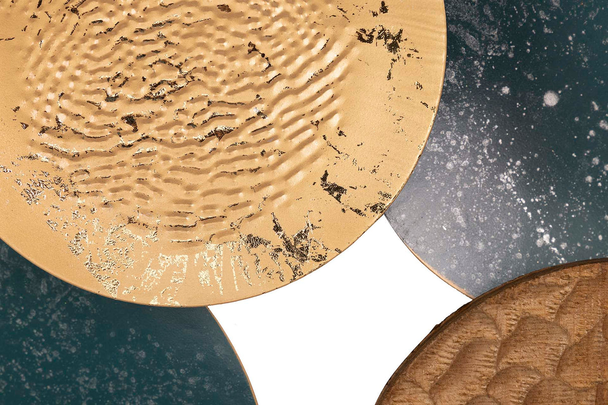 Ornamento de parede de metal 75x7x77 cm