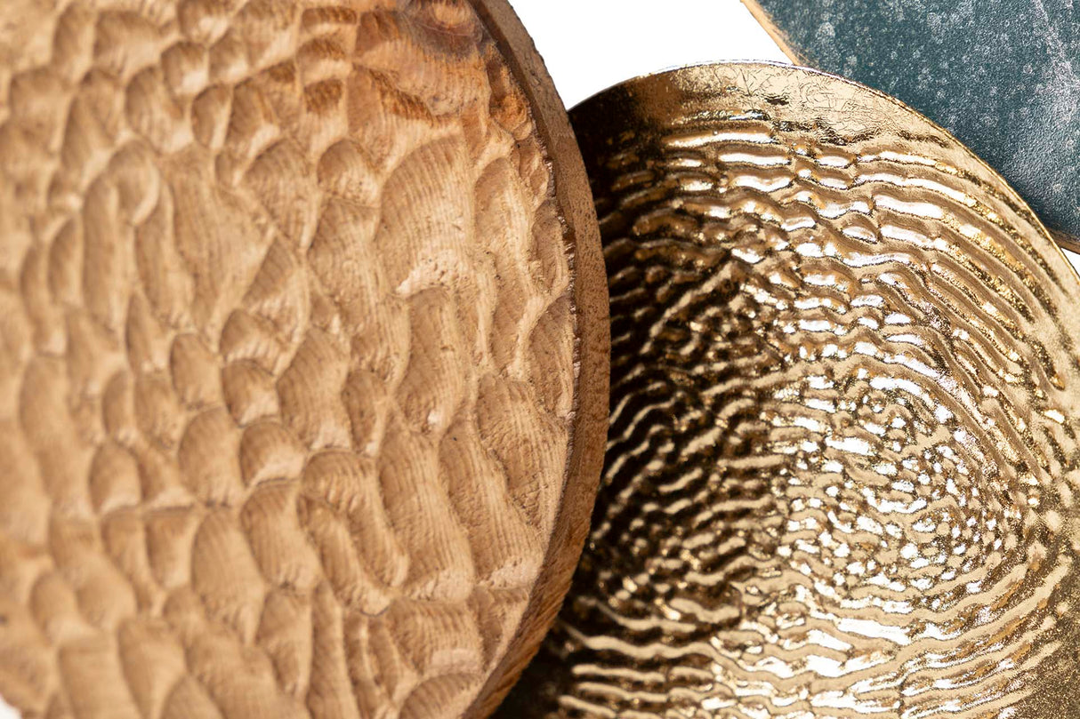 Ornamento de parede de metal 75x7x77 cm