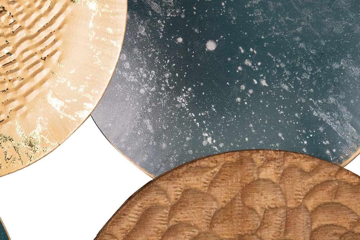 Ornamento de parede de metal 75x7x77 cm