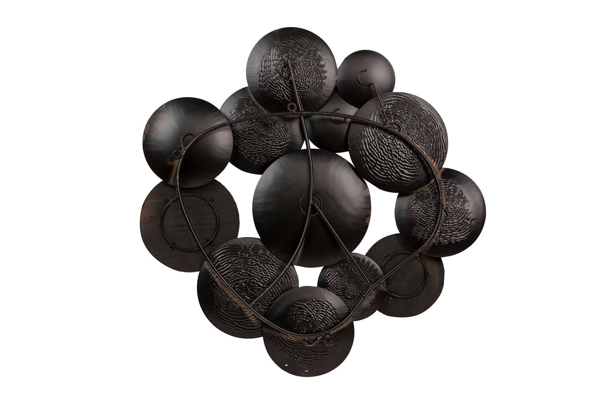 Ornamento de parede de metal 75x7x77 cm