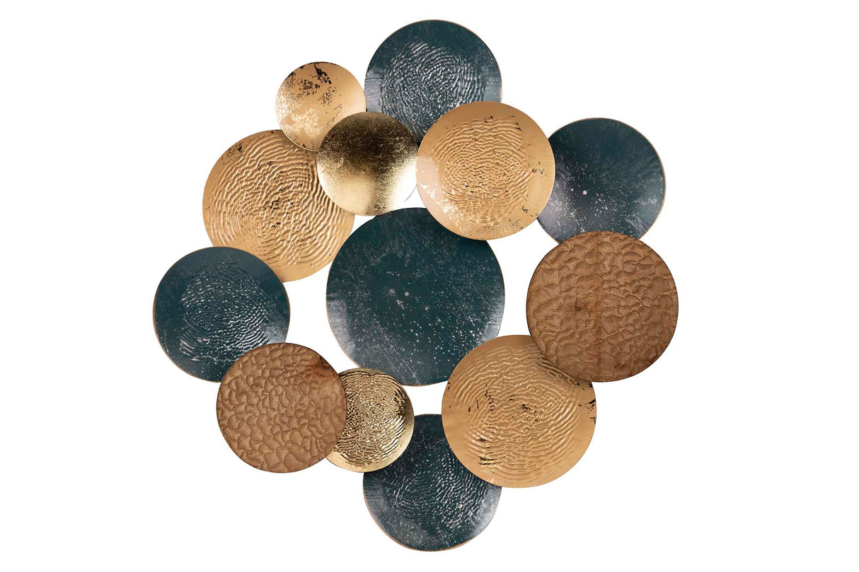 Ornamento de parede de metal 75x7x77 cm