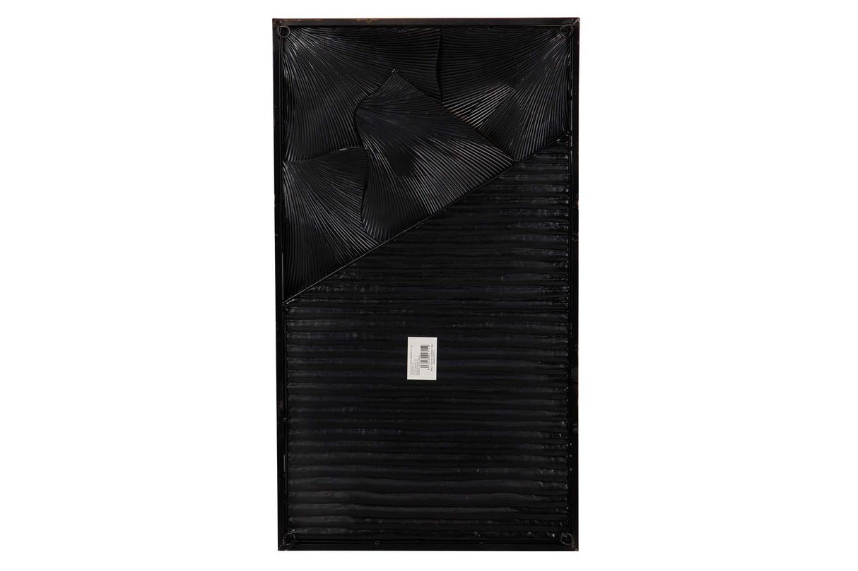 ADORNO PARED METAL DORADO NEGRO 42x6x74 CM