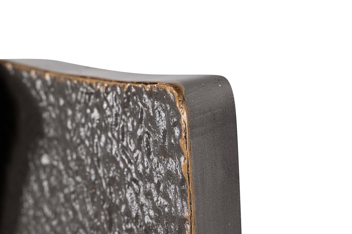 Schwarz Gold Metallwand Adorno 62x8x100 cm