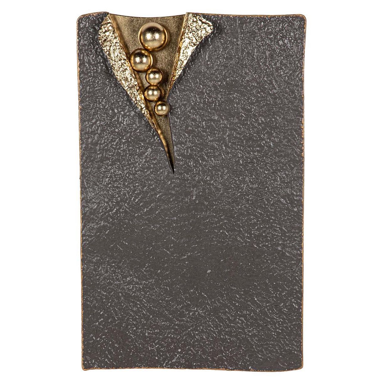 Schwarz Gold Metallwand Adorno 62x8x100 cm