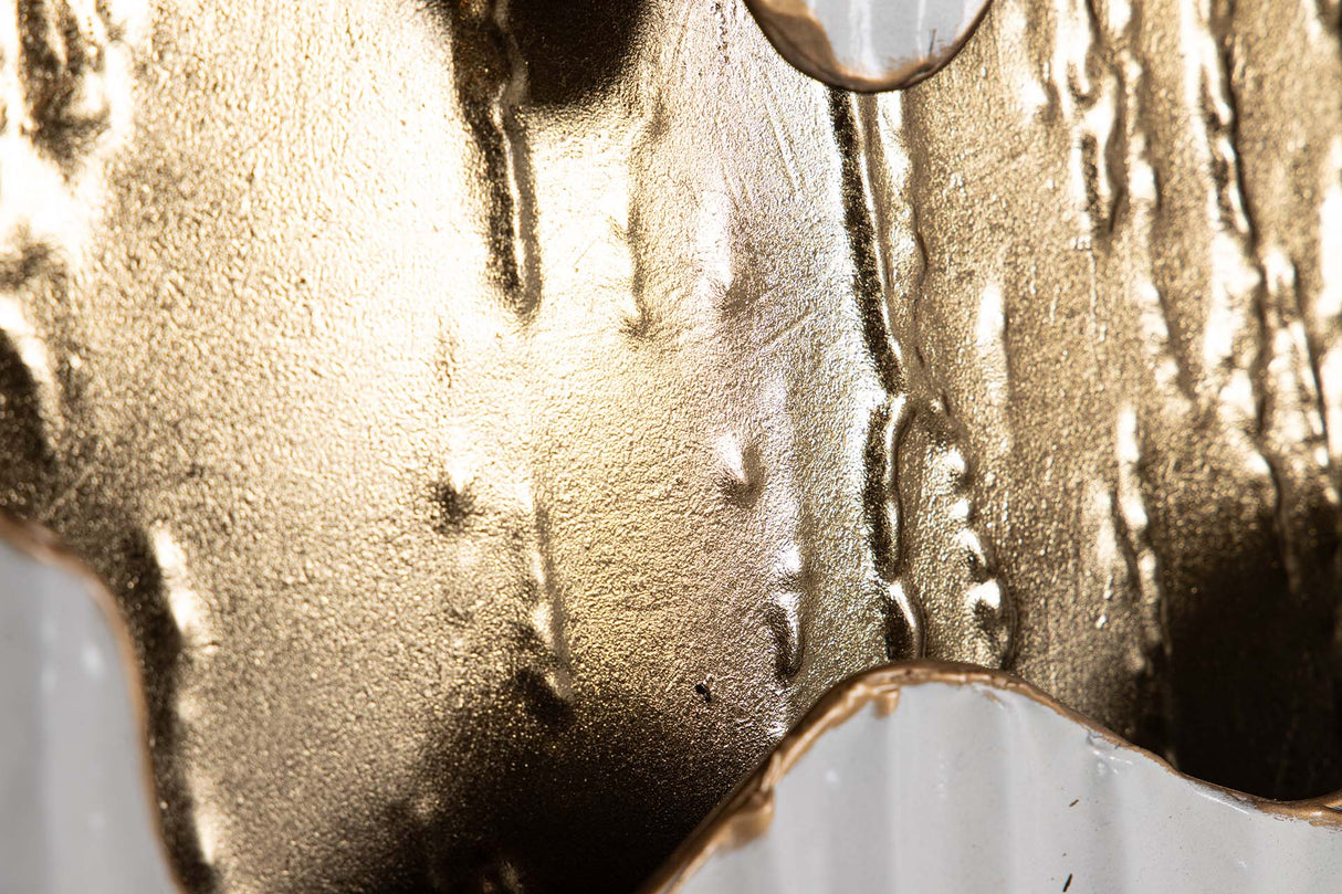 ADORNO PARED METAL BLANCO GRIS 50x6x90 CM