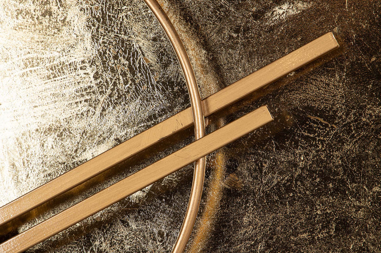 ADORNO PARED METAL DORADO NEGRO 83x8x53 CM