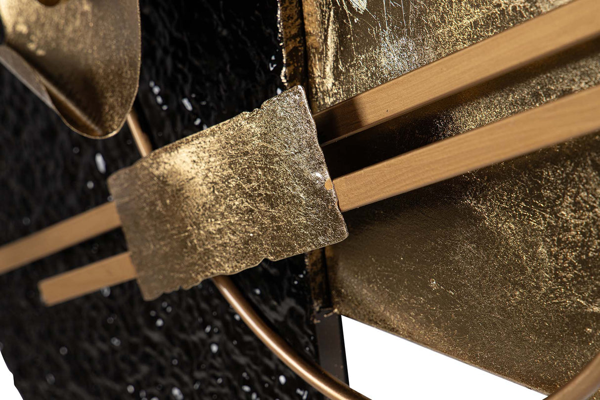 ADORNO PARED METAL DORADO NEGRO 83x8x53 CM