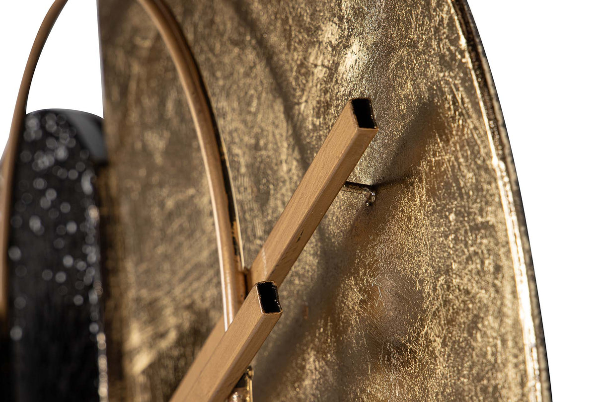 ADORNO PARED METAL DORADO NEGRO 83x8x53 CM