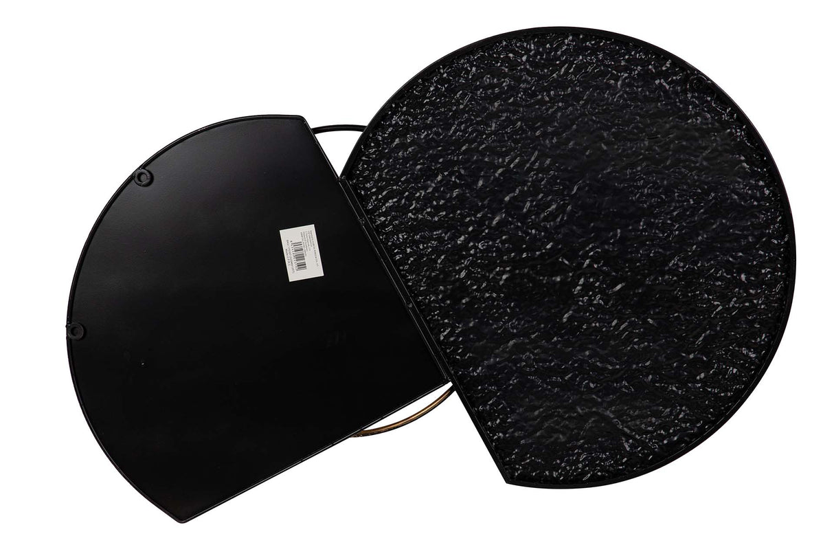 ADORNO PARED METAL DORADO NEGRO 83x8x53 CM