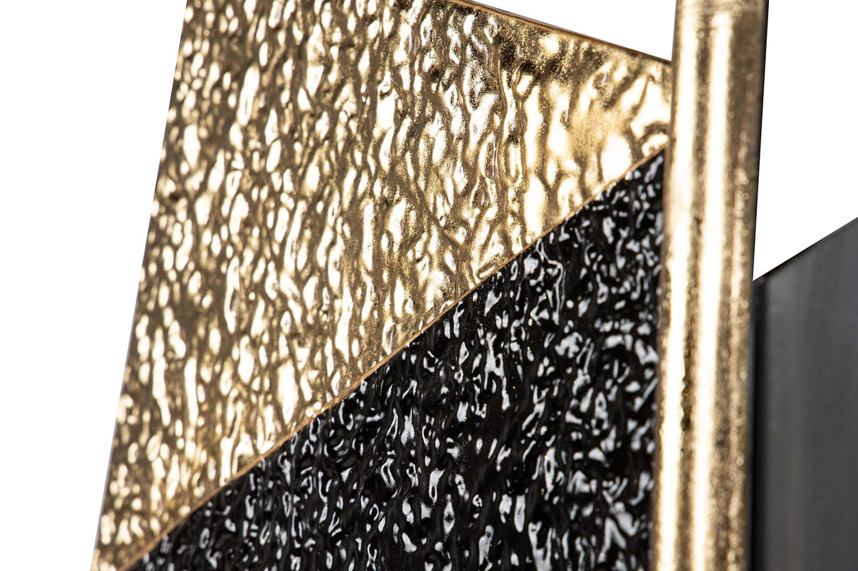 ADORNO PARED METAL DORADO NEGRO 98x5x88 CM