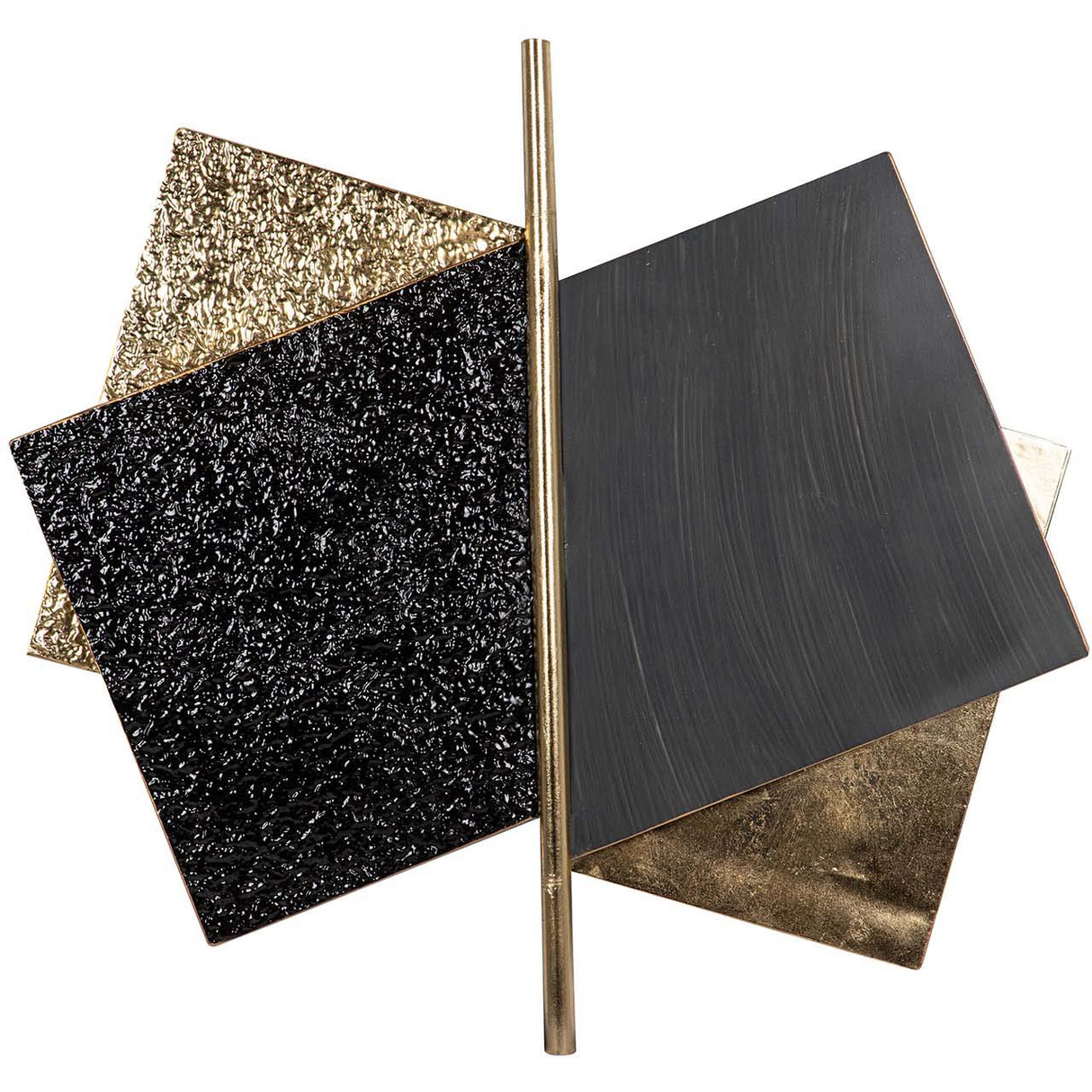 ADORNO PARED METAL DORADO NEGRO 98x5x88 CM