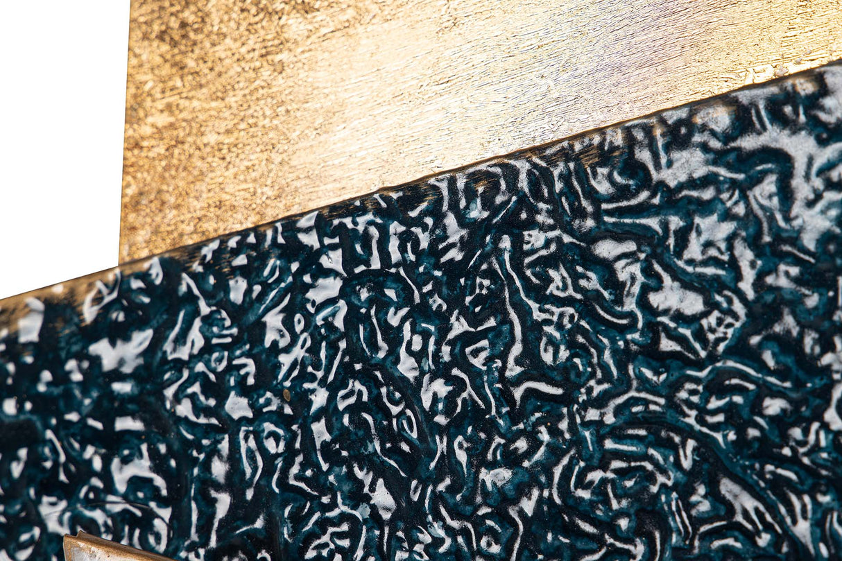 ADORNO PARED METAL GRIS DORADO 88x6x104 CM