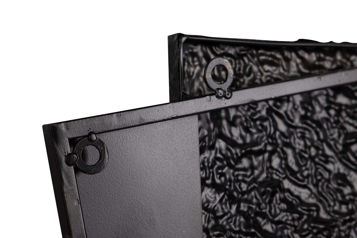 ADORNO PARED METAL GRIS DORADO 88x6x104 CM