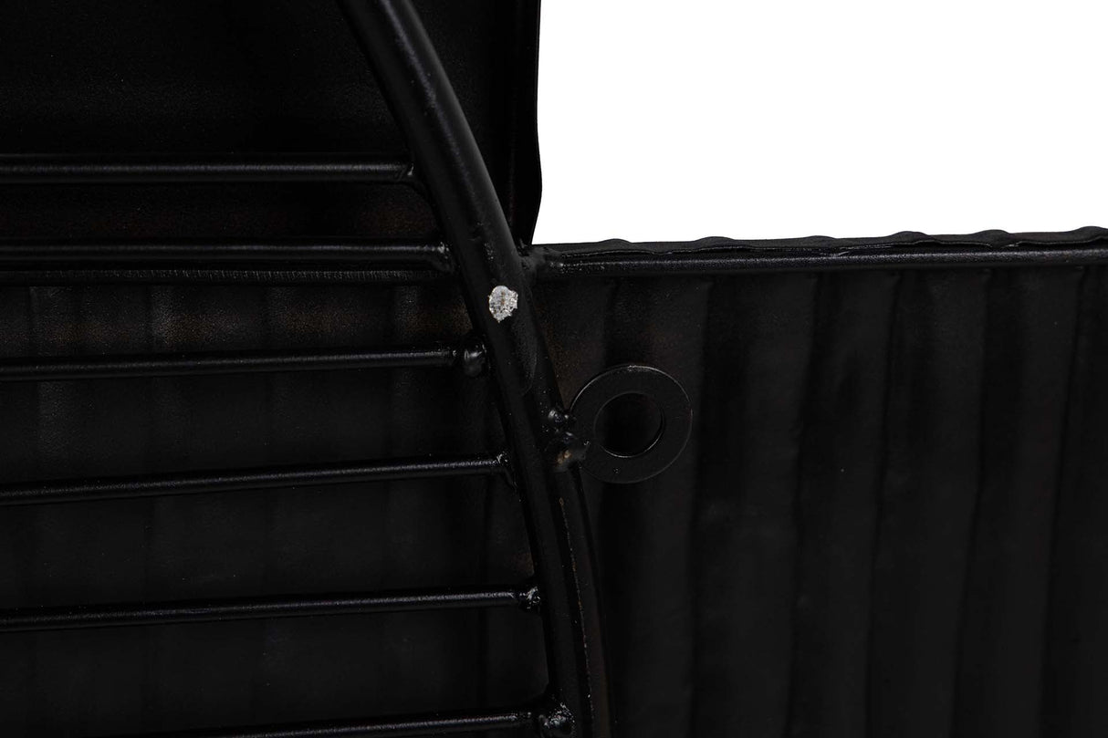 ADORNO PARED METAL NEGRO BLANCO 88x5x60 CM