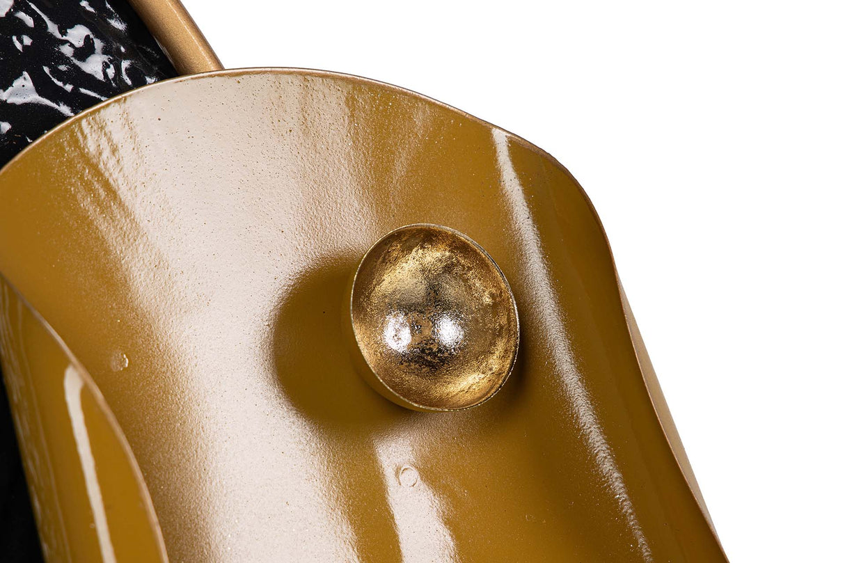 ADORNO PARED METAL NEGRO BLANCO 88x5x60 CM