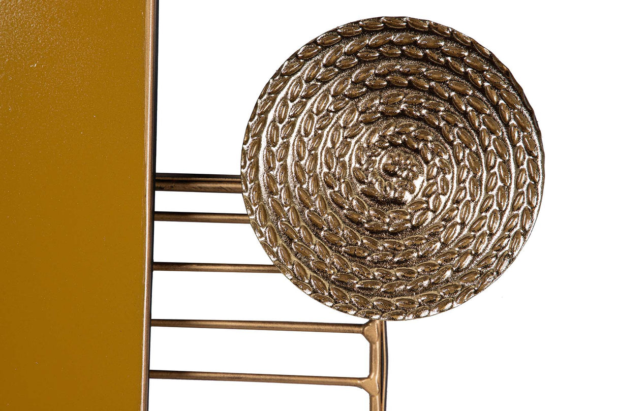 ADORNO PARED METAL NEGRO BLANCO 88x5x60 CM